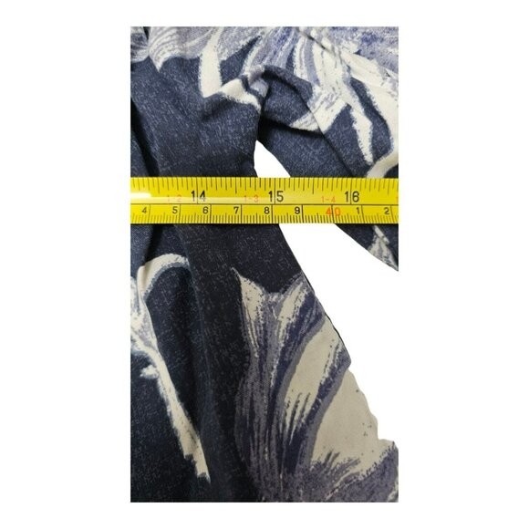 Roxy Blouse Top Women XS Off The Shoulders Moon Sapphire Blue Boho Peasant - Picture 8 of 12